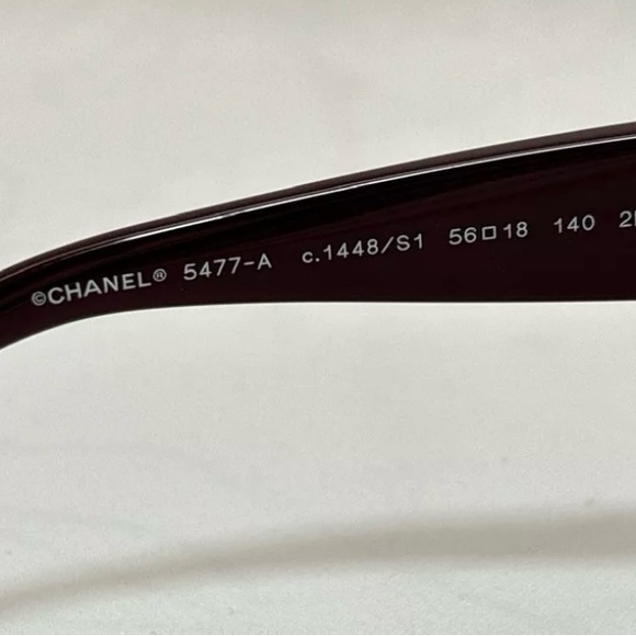 🔥CHANEL Rare Burgundy Acetate Butterfly Classics Sunglasses full inclusion🔥 - Picture 6 of 12